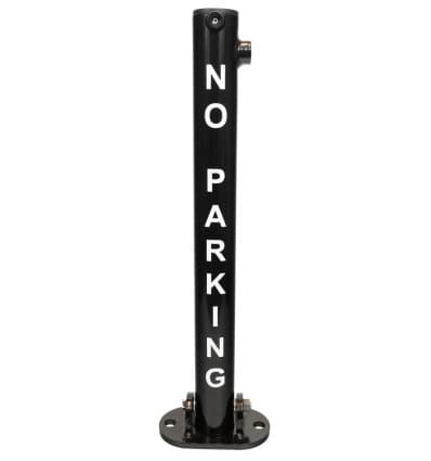 Black Fold Down Parking Post with NO PARKING - Heavy Duty Security Bollard for Driveway & Car Park (610B) 1