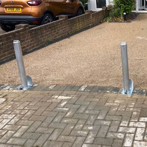 Professional bollard installation